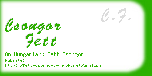 csongor fett business card